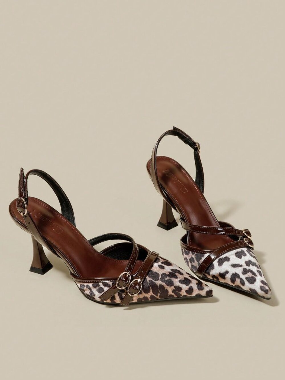 Coffee Brown Sexy Women's Faux Leather High Heel Pumps - Picture 6 of 6